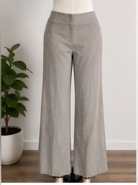 APT. 9 Gray Wide Leg Dress Pants Size 12 Career Office Business Casual Trouser